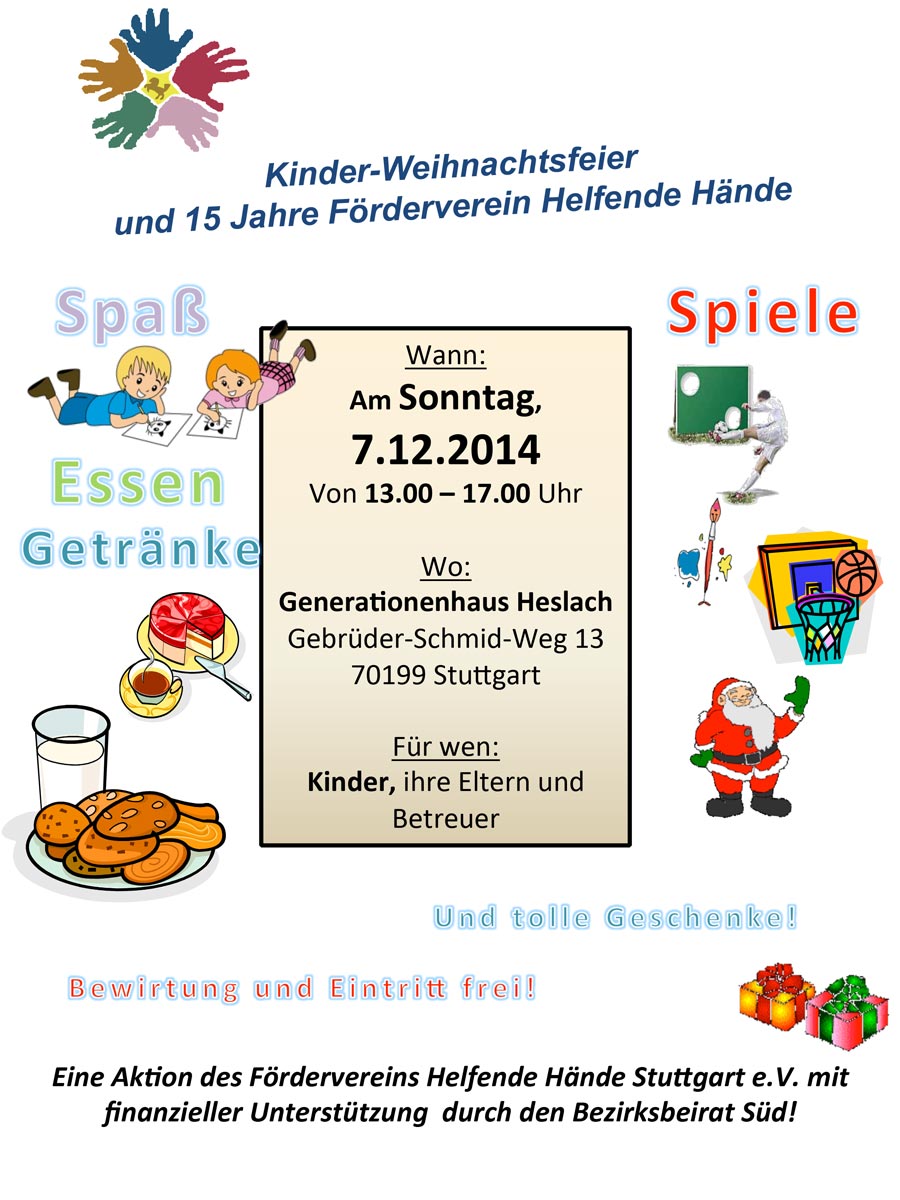Aushang Weihnachtsfeier 2014