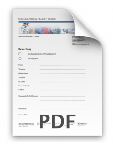 Bewerbung als Mitglied oder ehrenamtlicher Mitarbeiter downloaden